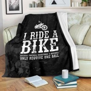 I RIDE A BIKE BESTSELLER FLEECE BLANKET GIFT FOR FAN