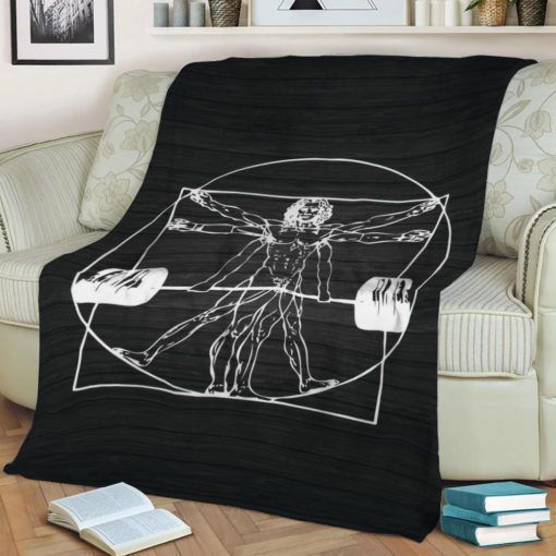 VITRUVIAN BARBELL MAN ANIME JAPAN BEST SELLER FLEECE BLANKET GIFT FOR FAN VITRUVIAN BARBELL MAN ANIME JAPAN BEST SELLER FLEECE BLANKET GIFT FOR FAN