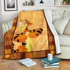 TIGGER FLEECE BLANKET GIFT FOR FAN
