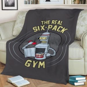 THE REAL SIX-PACK GYM FLEECE BLANKET GIFT FOR FAN