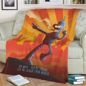 BENDER ROBOT FLEECE BLANKET GIFT FOR FAN