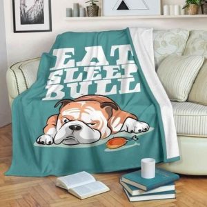 EAT SLEEP BULL BESTSELLER FLEECE BLANKET GIFT FOR FAN