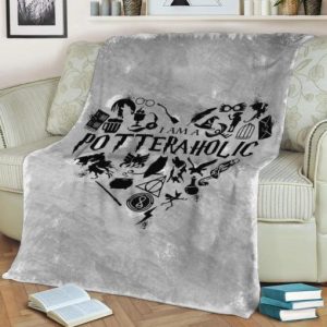 POTTERAHOLIC FLEECE BLANKET GIFT FOR FAN