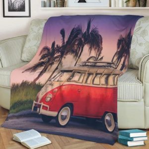SURF VAN FLEECE BLANKET GIFT FOR FAN
