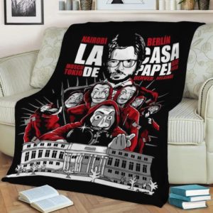 LA CASA DE PAPEL MOVIE BEST SELLER FLEECE BLANKET GIFT FOR FAN
