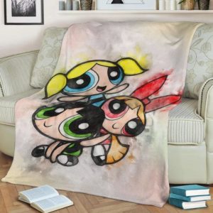 POWER PUFF GIRLS FLEECE BLANKET GIFT FOR FAN