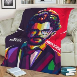 PROFESSOR MONEY HEIST FLEECE BLANKET GIFT FOR FAN