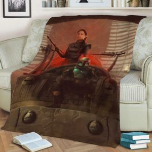 THE BOOK OF BOBA FETT FLEECE BLANKET GIFT FOR FAN