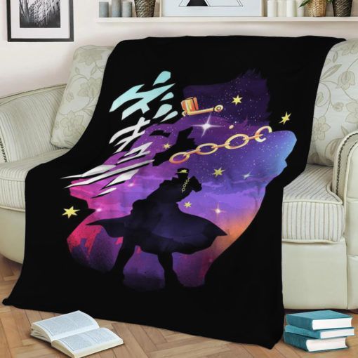 JOTARO THE STAR ADVENTURE ANIME JAPAN BEST SELLER FLEECE BLANKET GIFT FOR FAN JOTARO THE STAR ADVENTURE ANIME JAPAN BEST SELLER FLEECE BLANKET GIFT FOR FAN