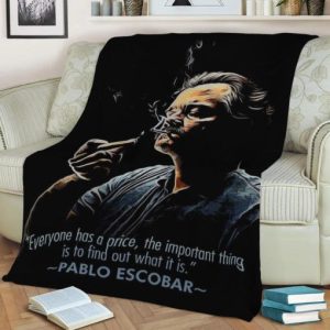 PABLO ESCOBAR FLEECE THROW BLANKET BEST SELLER FLEECE BLANKET GIFT FOR FAN