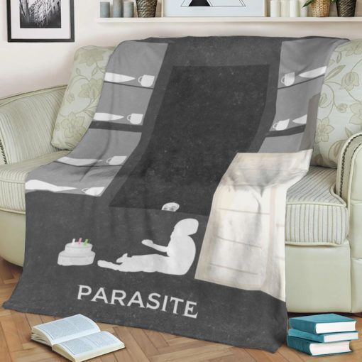 PARASITE MOVIE FLEECE BLANKET GIFT FOR FAN PARASITE MOVIE FLEECE BLANKET GIFT FOR FAN