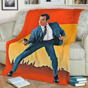 OSS 117 ART FLEECE BLANKET GIFT FOR FAN