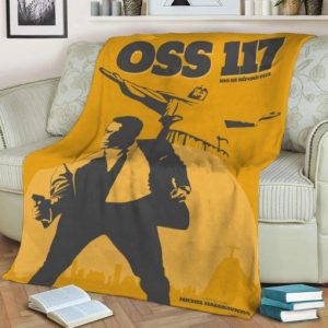OSS 117 ART FLEECE BLANKET GIFT FOR FAN