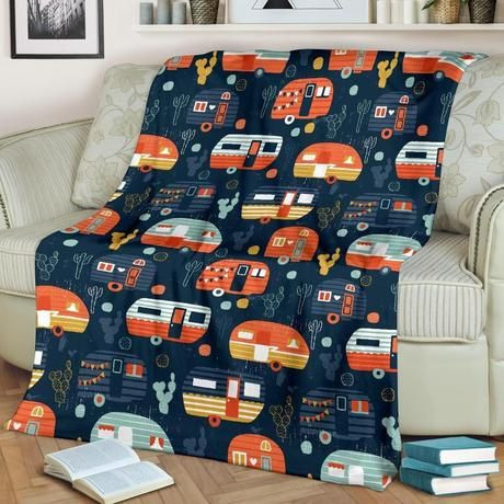 CAMPER CARAVAN BEST SELLER FLEECE BLANKET GIFT FOR FAN CAMPER CARAVAN BEST SELLER FLEECE BLANKET GIFT FOR FAN