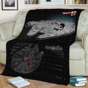 MILLENNIUM FALCON FLEECE BLANKET GIFT FOR FAN