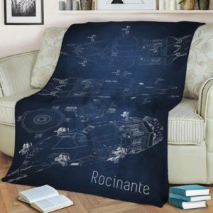 ROCINANTE TACHI BLUEPRINT BEST SELLER FLEECE BLANKET GIFT FOR FAN