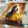 BEAUTY AND THE BEAST FLEECE BLANKET GIFT FOR FAN
