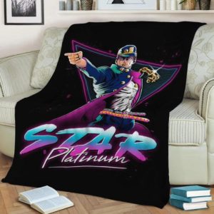 STAR PLATINUM FLEECE BLANKET GIFT FOR FAN