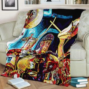 NEIL PEART RUSH FLEECE BLANKET GIFT FOR FAN
