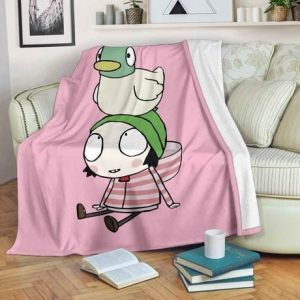 SARAH AND DUCK FLEECE BLANKET GIFT FOR FAN