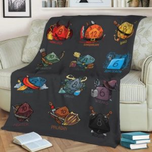 DICE ROLE TYPE FLEECE BLANKET GIFT FOR FAN