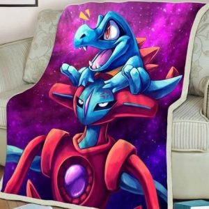 TOTODILE AND DEOXYS FLEECE BLANKET GIFT FOR FAN