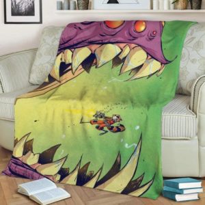 ROCKET FLEECE BLANKET GIFT FOR FAN