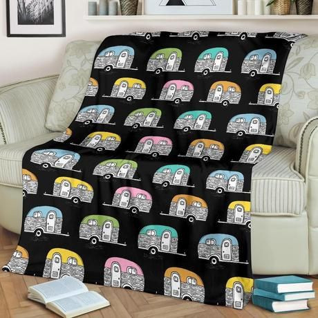 CAMPER CARAVAN BEST SELLER FLEECE BLANKET GIFT FOR FAN CAMPER CARAVAN BEST SELLER FLEECE BLANKET GIFT FOR FAN