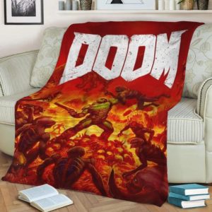 DEMONIC FORCES LOGO FLEECE BLANKET GIFT FOR FAN