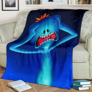 MR MEESEEKS PREMIUM FLEECE BLANKET GIFT FOR FAN