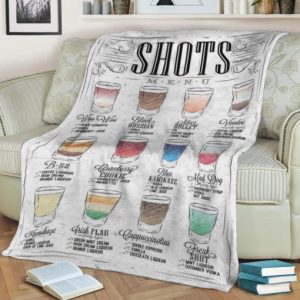 TYPES OF SHOTS FLEECE BLANKET GIFT FOR FAN