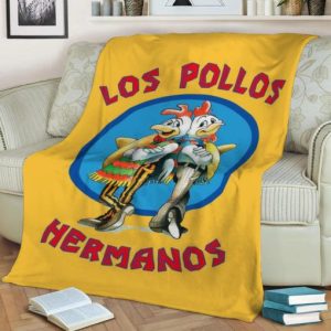 LOS POLLOS HERMANOS ORANGE FLEECE BLANKET GIFT FOR FAN