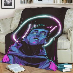 TYLER JOSEPH PURPLE NEON FLEECE BLANKET GIFT FOR FAN