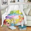 RAINBOW TOTORO FLEECE BLANKET GIFT FOR FAN