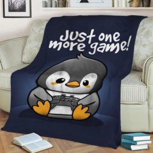 PENGUIN ONE MORE GAME FLEECE BLANKET GIFT FOR FAN