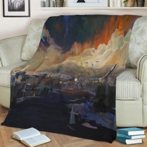 SKYLINE FLEECE BLANKET GIFT FOR FAN