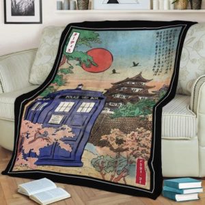THE TARDIS IN JAPAN BEST SELLER FLEECE BLANKET GIFT FOR FAN