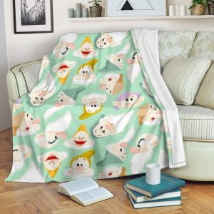 SEVEN DWARFS FOR WHO LOVE CARTOON FLEECE BLANKET GIFT FOR FAN