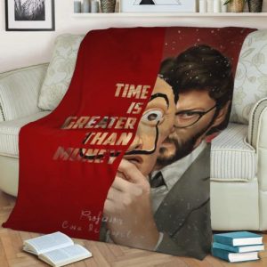 PROFESSOR CASA DE PAPEL FLEECE BLANKET GIFT FOR FAN