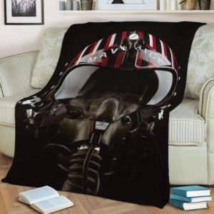 TOP GUN MAVERICK HELMET FLEECE BLANKET GIFT FOR FAN