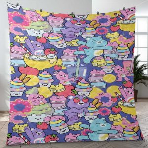 Lovely Care Bears Candy Cake Christmas Gifts Lover Blanket
