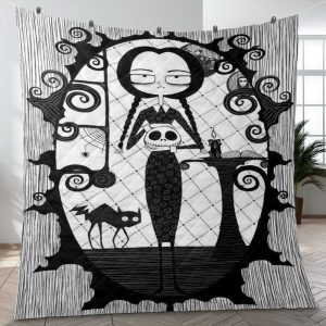 Merlina Addams Wednesday Addams Cartoon Gift Lover Blanket