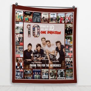 One Direction 10 Years Fleece Blanket