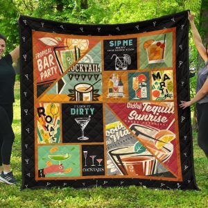 Cocktails Blanket Funny For Cocktail Lover 3D Blanket 50