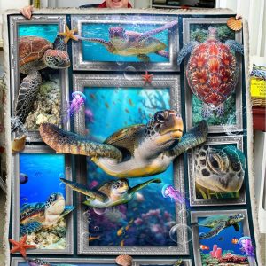 Huge Sea Turtle Blanket