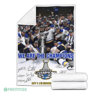 St Louis Blues Champions 2019 Stanley Cup Fleece Blanket
