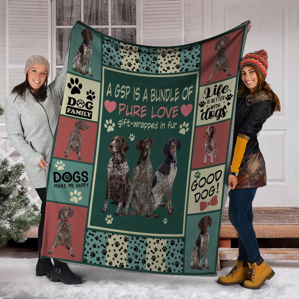 A German Shorthaired Pointer Is A Bundle Of Pure Love Fleece Blanket A German Shorthaired Pointer Is A Bundle Of Pure Love Fleece Blanket