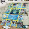 Anime Pokemon Blastoise Cards Full Printing Blanket