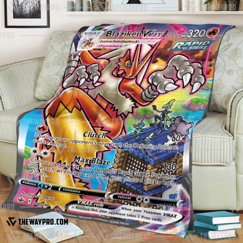 Anime Pokemon Blaziken Vmax Chilling Reign Blanket 2 Anime Pokemon Blaziken Vmax Chilling Reign Blanket 2