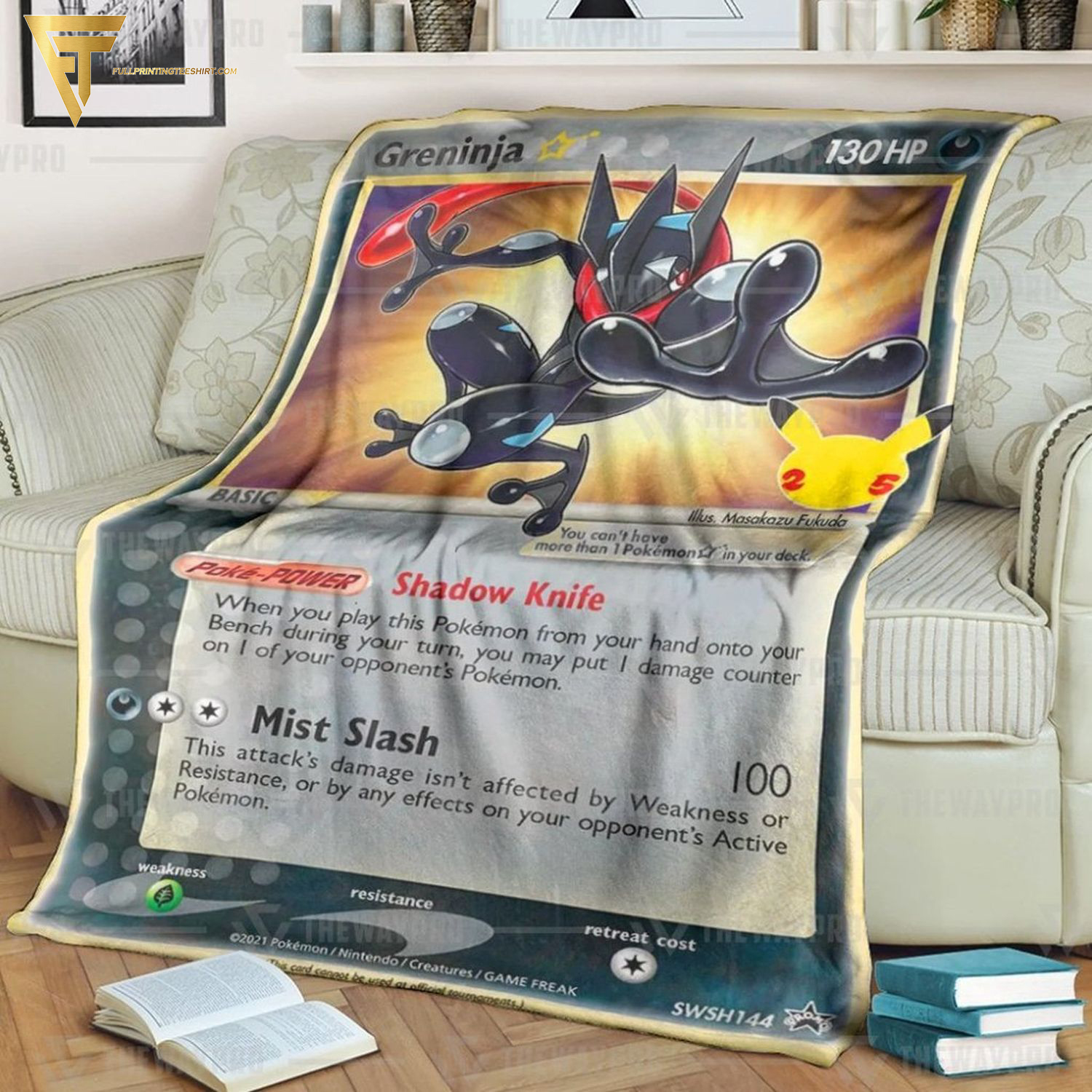Anime Pokemon Greninja Star Full Printing Blanket Anime Pokemon Greninja Star Full Printing Blanket